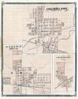 Columbia City, Albion, Churubusco, Indiana State Atlas 1876